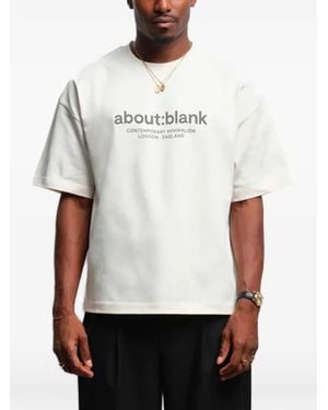 About Blank Logo-Print Boxy T-Shirt - White