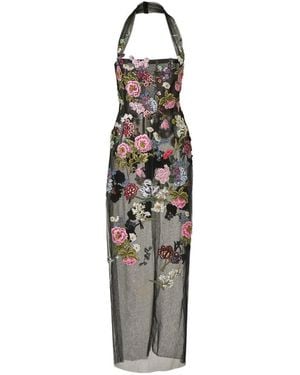 Carolina Herrera Vestido De Fiesta Con Bordado Floral - Blanco