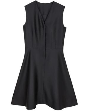JNBY Robe Mi-Longue Sans Manches À Col V - Black