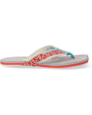 La Sportiva Graphic-Print Flip Flops - White