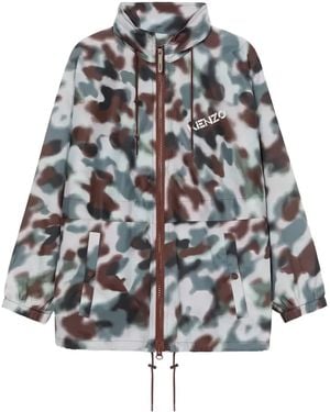 KENZO Logo-Print Jacket - Blue