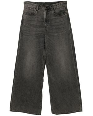R13 Ausgeblichene Wide-Leg-Jeans - Grau