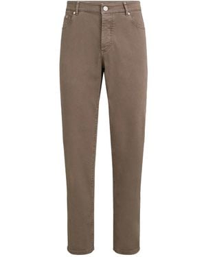 Brunello Cucinelli Five-Pocket Button-Fastening Jeans - Grey