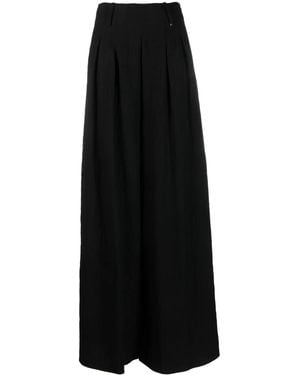 Nissa High-Waisted Flared Trousers - Black