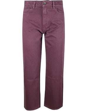 ICON DENIM Star-Detail Straight-Leg Jeans - Purple
