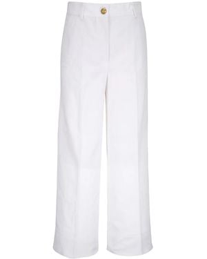 Akris Punto Creased Wide-Leg Jeans - White