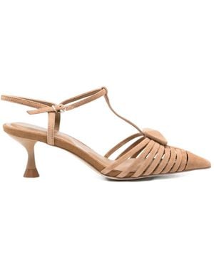 Apepazza Suede Court Shoes - Natural