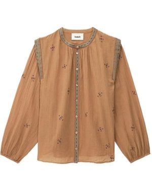 Ba&sh Dalila Embroidered Shirt - Brown