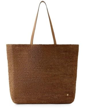 Helen Kaminski Woven Raffia Tote Bag - Brown