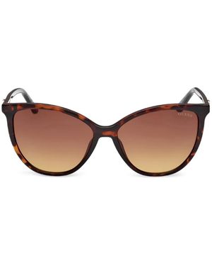 Guess Tortoiseshell-Effect Cat-Eye Sunglasses - Brown