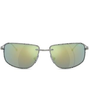 DIESEL Rectangle-Frame Sunglasses - Green