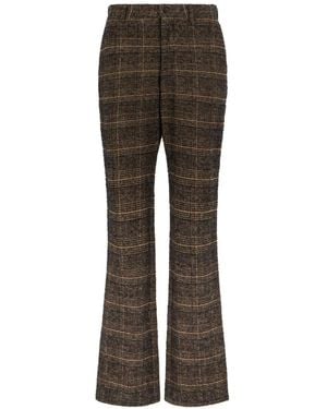Philosophy Di Lorenzo Serafini Check-Pattern Tailored Trousers - Brown