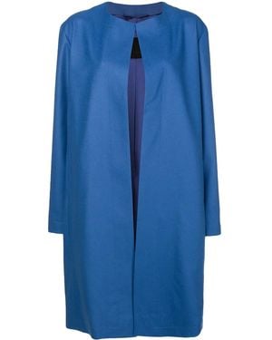 Liska Single-Breasted Wool Coat - Blue