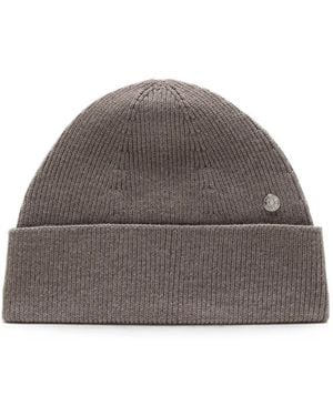 Acne Studios Wool Beanie With Rivet - Gray