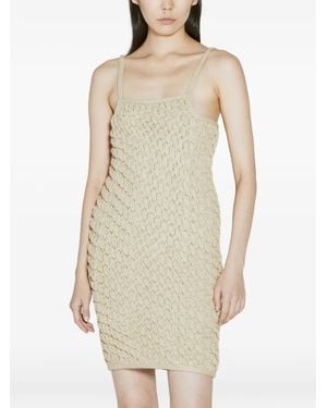 Isa Boulder Cable-Knit Mini Dress - Natural