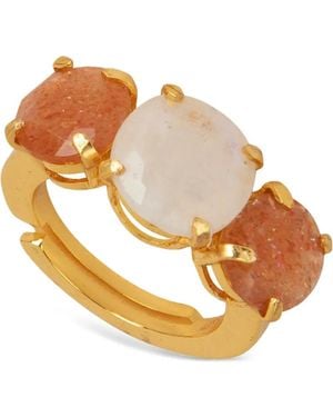Bounkit Anne Sunstone Ring - Metallic