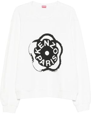 KENZO Sweater Met Bloemenlogo - Wit
