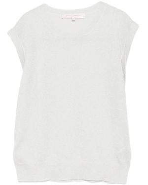ABSOLUT CASHMERE Naomi Strickoberteil Im Glitter-Look - Weiß