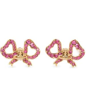 Vivienne Westwood Rigoberta Crystal-Embellished Earrings - Pink