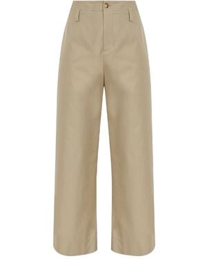 McQueen Popeline-Hose - Natur