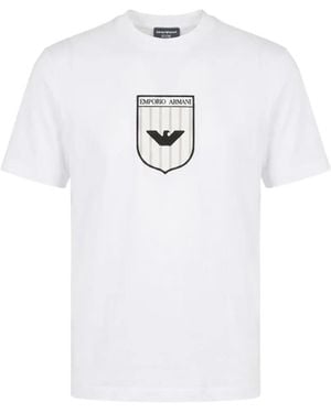 Emporio Armani Logo-Patch T-Shirt - White