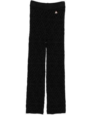 Akep Pantalon Texturé À Logo - Black