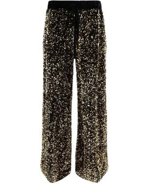 Ella Pantalones Anchos Con Lentejuelas - Negro