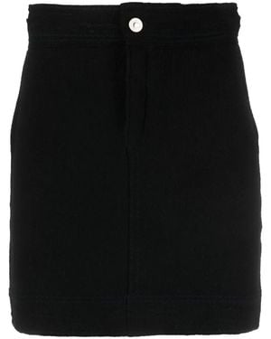 Barrie Minifalda Con Costuras En Contraste - Negro