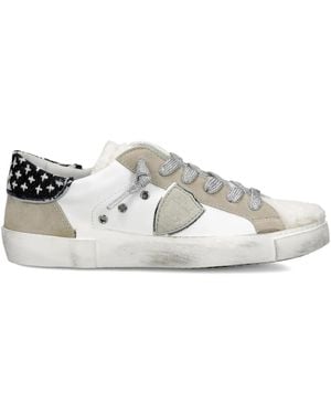 Philippe Model Panelled Low-Top Trainers - White