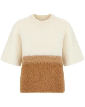 Antonelli Colour-Block Short-Sleeve Jumper - White