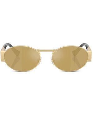 Versace Oval-Frame Sunglasses - Metallic