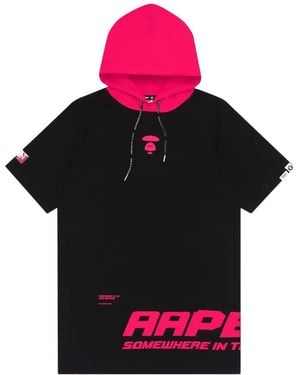 Aape By A Bathing Ape Colour-Block Hooded Mini Dress - Pink