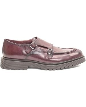 STURLINI FIRENZE ダブルバックル レザーシューズ - ブラウン