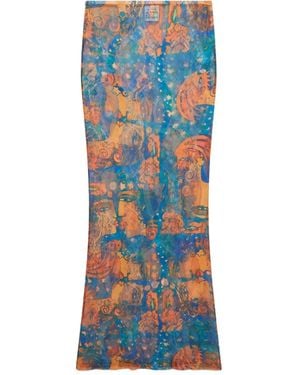 Donde Esteban El Beso Maxirock Aus Mesh - Blau