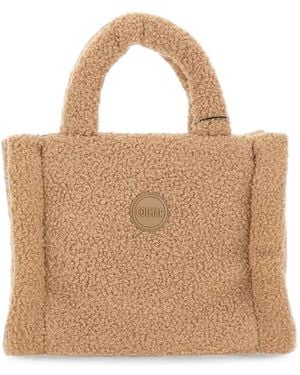 Colmar Teddy-Effect Logo-Patch Tote Bag - Natural