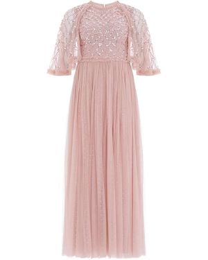 Needle & Thread Sequin-Detail Maxi Dress - Pink