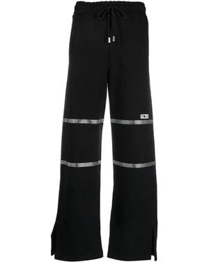 Gcds Rhinestone-Embellished Trousers - Black