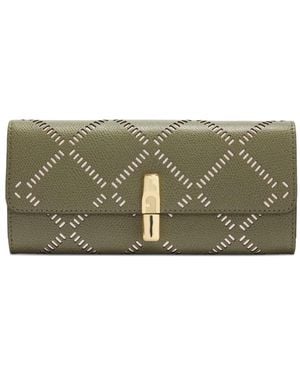 Furla Perforiertes Iride Continental Portemonnaie - Grau