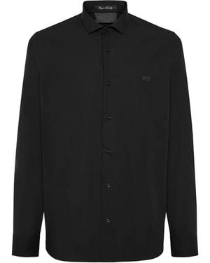 Philipp Plein Sugar Daddy Skull-Print Shirt - Black