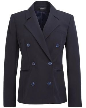 Toccin Jazmin Double-Breasted Blazer - Blue