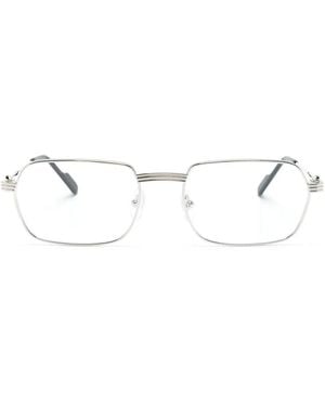 Cartier Polished Rectangle-Frame Glasses - Natural