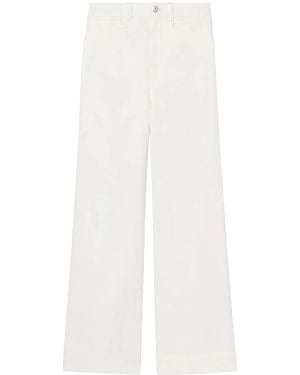 Proenza Schouler Cropped Cotton Twill Culottes - White