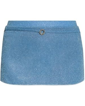 Oséree Minigonna Con Glitter - Blu