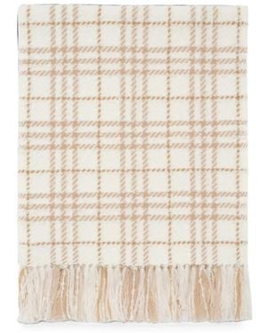 Burberry Embellished Check Bouclé Scarf - Natural
