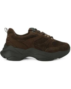 Kurt Geiger Baskets Starlight Runner En Daim - Brown