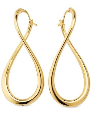 Lisa Nik Golden Dreams Curved Drop Earrings - Metallic