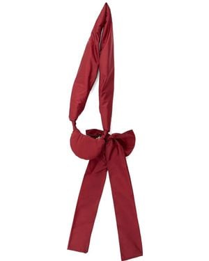 Red(V) Bow Shoulder Bag - Red