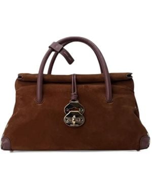 Zanellato Small Dotta Stud-Embellished Tote Bag - Brown