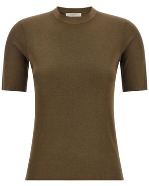 The Row Ozzi Short-Sleeve Top - Green