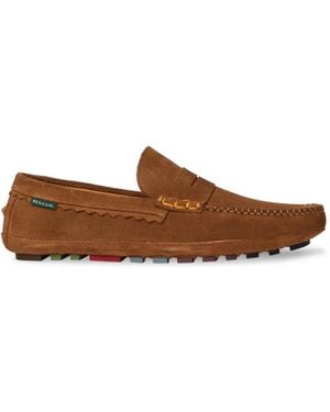 Paul Smith Stitching Trim Loafers - Brown